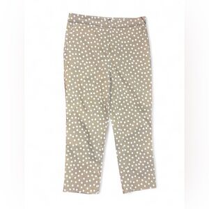 Jules & Leopold Beige and White Polka Dot pull on Pants size Large